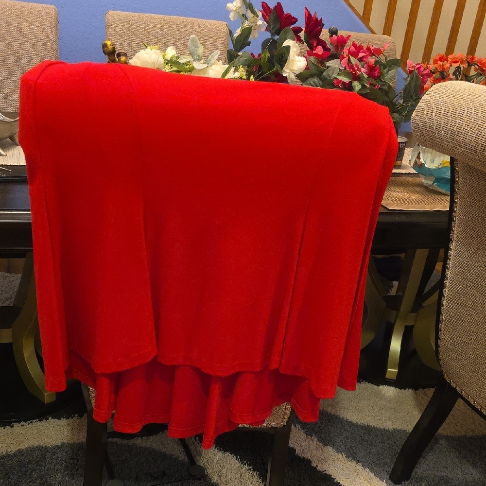 Lane Bryant Red Midi Skirt
